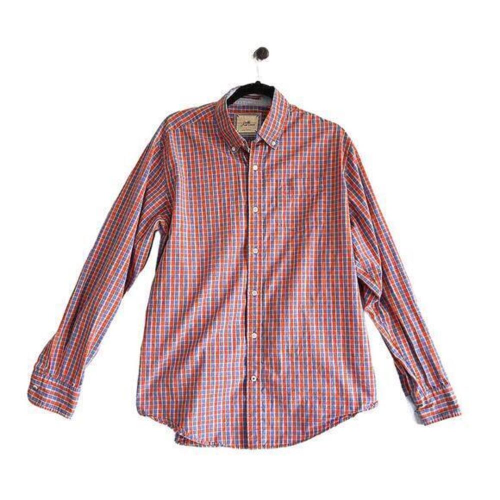Johnston and Murphy Plaid Button-Up Shirt - Size L